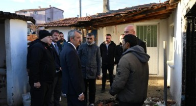Vali Sezer’den evi yanan aileyi ziyaret