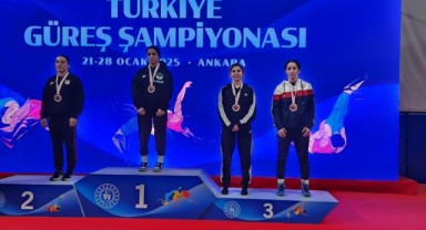 Güreşte Edirne belediye sporcusu dernekçi 3. oldu