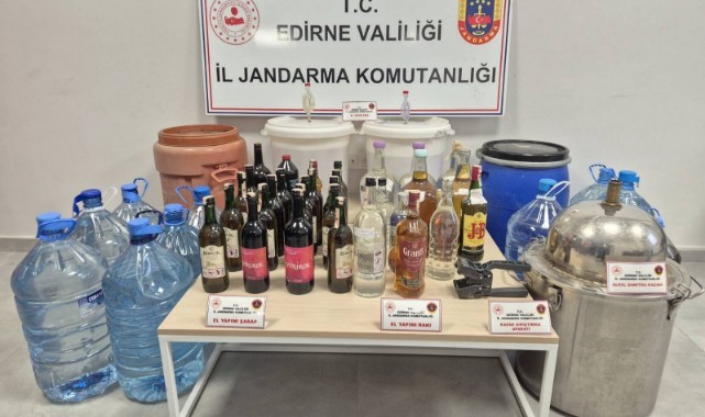 Sahte içki üreten şüpheli yakalandı