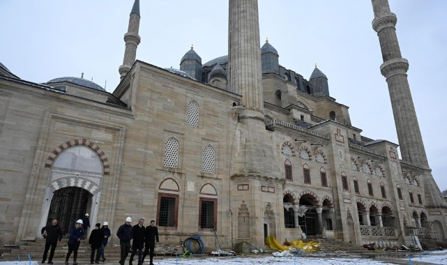 Selimiye Camisi'nde restorasyona devam