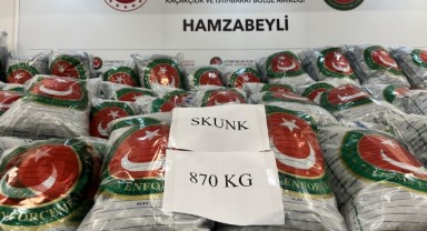 Hamzabeyli’de 870 kilogram uyuşturucu ele geçirildi