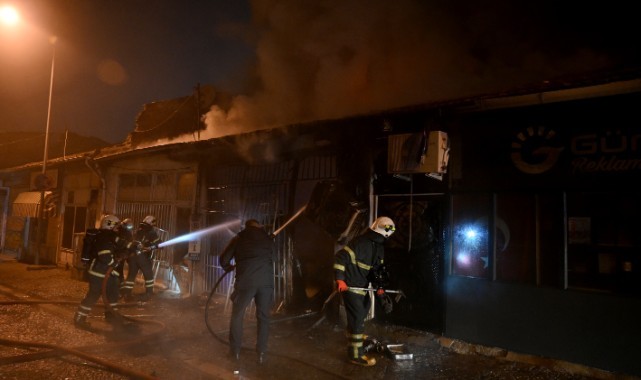 Yangında 5 iş yeri kullanılamaz hale geldi