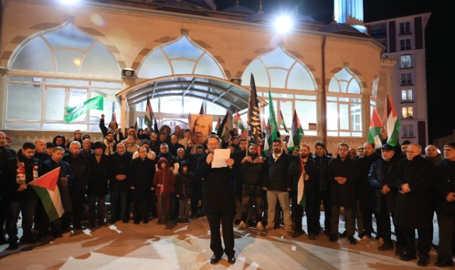 İsrail'in Gazze'ye yönelik saldırıları protesto edildi