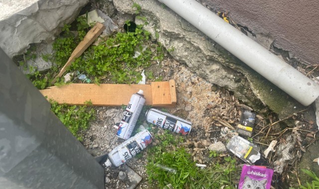 Tarihi çeşmeye sprey boyayla yazılar yazıldı
