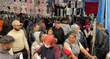 Olumsuz hava koşulları alışverişe engel olmadı