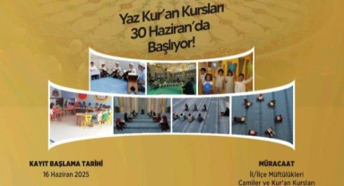 Kur’an kursları 30 Haziran’da başlıyor