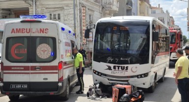 Motokuryenin kaza anı güvenlik kamerasında