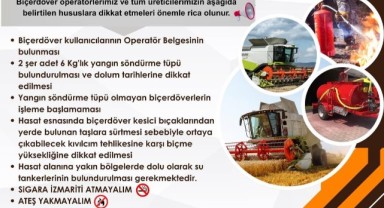 Tarım İl Müdürlüğü’nden önemli uyarılar