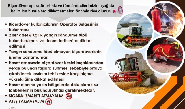 Tarım İl Müdürlüğü’nden önemli uyarılar