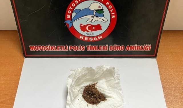 Keşan’da uyuşturucu ele geçirildi