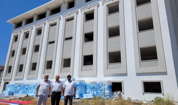 Kur’an Kursu inşaatında dış cephe çalışmaları sona erdi