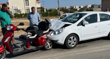 Otomobilin çarptığı elektrikli bisikletteki 1 kişi öldü, 1 kişi yaralandı