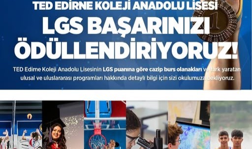 TED Edirne Koleji'nden LGS'de başarı gösteren öğrencilere ödül