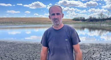 Demirhanlı köyündeki gölet kuraklığa yenik düşmek üzere