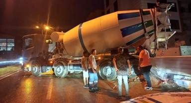 Edirne’de beton mikseri inşaat alanına girdi