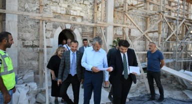 Gazimihal Hamamı'nda çalışmalar iç ve dış mekanda devam ediyor