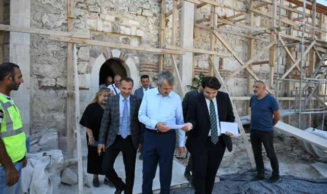 Gazimihal Hamamı'nda çalışmalar iç ve dış mekanda devam ediyor