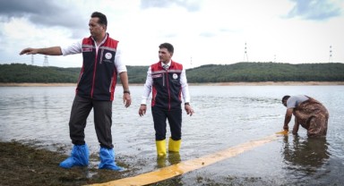 İpsala’da yetişen sazan yavruları göletlere bırakıldı