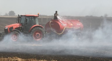 Kırklareli'nde çıkan anız yangını söndürüldü