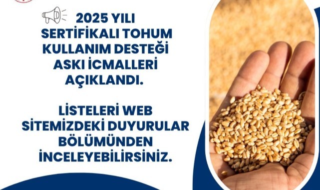 Tohum desteği listeleri askıya alındı, üreticilere uyarı