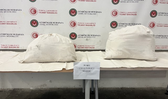 51 kilogram sentetik uyuşturucu ele geçirildi