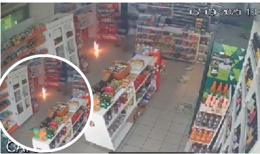 Markette çakmak gazı paniği