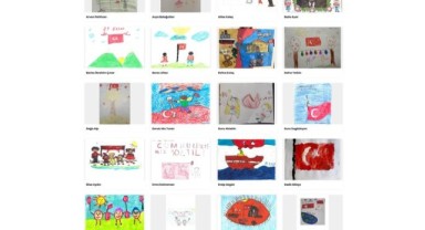 Cumhuriyet coşkusu çocukların fırçasında hayat buldu