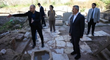 Gazi Mihal Hamamı'nda çalışmalar devam ediyor