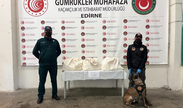 Kapıkule’de kamyonette 36 kilo kokain yakalandı