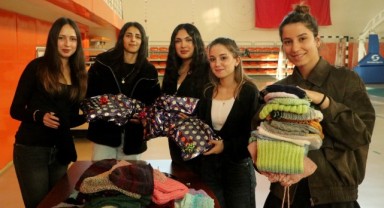 Öğrencilerinden depremzede çocuklara atkı, bere yardımı