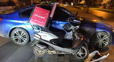 Motosikletle otomobilin çarpıştığı kazada, 1 yaralı