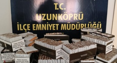 Uzunköprü’de 12 bin 920 makaron ele geçirildi