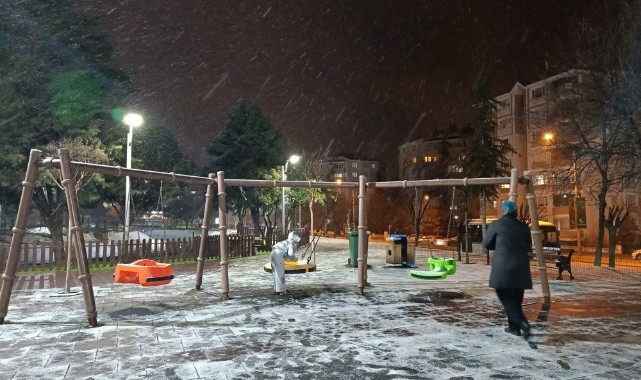 Kar yağışının tadını en çok onlar çıkardı