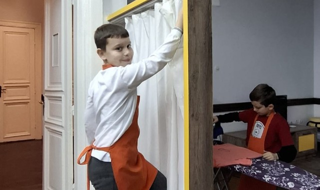 Atölyede hayat dersi: Minikler ev işlerini deneyimledi