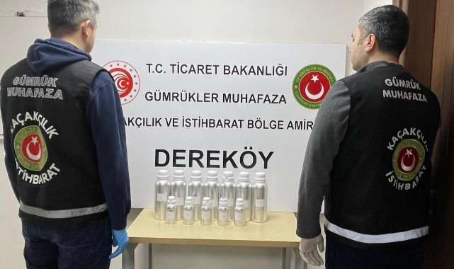 Dereköy Sınır Kapısı'nda 10 kilogram likit esrar ele geçirildi