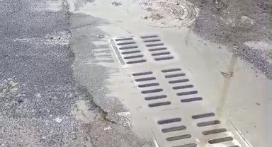 Rögar atığı saatlerce yola yayıldı