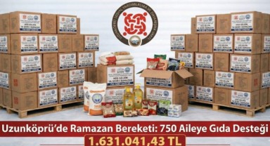 Uzunköprü’de 750 aileye Ramazan desteği