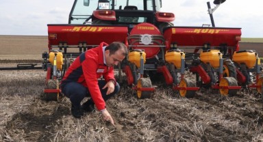 Ayçiçeği verimini artıracak proje kapsamında ikinci ekim yapıldı