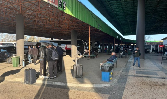 Bayram öncesi Edirne Otogarı’nda hareketlilik başladı