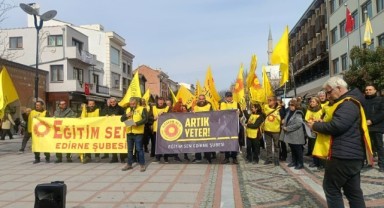 Edirne’de eğitimcilerden dayanışma mesajı