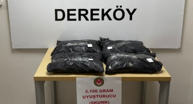 Otobüste 3 kilo 166 gram uyuşturucu ele geçirildi