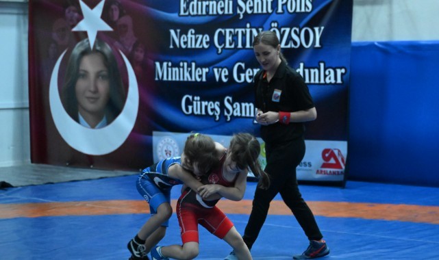 Şehit polis Nefize Çetin Özsoy anısına güreş şampiyonası düzenlendi