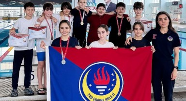 TED Edirne Koleji öğrencilerinden yüzmede büyük başarı