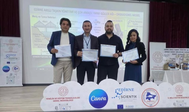 Edirne’de öğretmenlerden taşkın sorununa yenilikçi çözüm