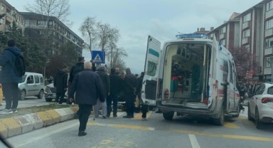 Edirne’de yaya geçidinde kaza kameraya yansıdı