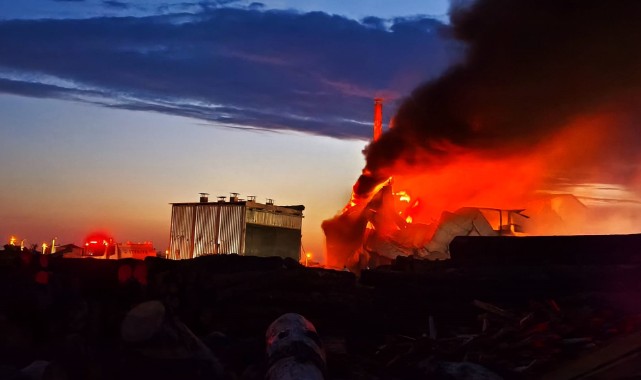 Kereste fabrikasında çıkan yangın söndürüldü