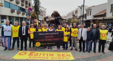 Okul saldırılarına karşı basın açıklaması