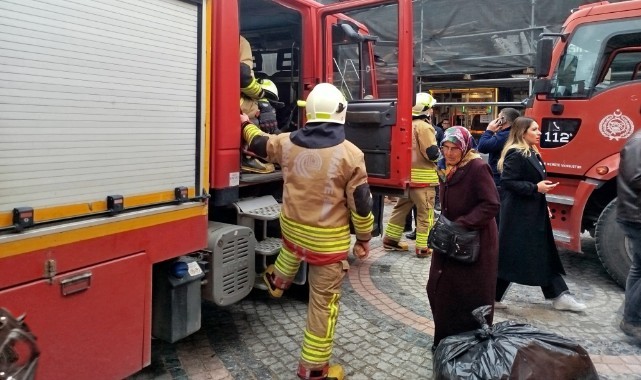 Saraçlar Caddesi’nde baca yangını paniğe neden oldu