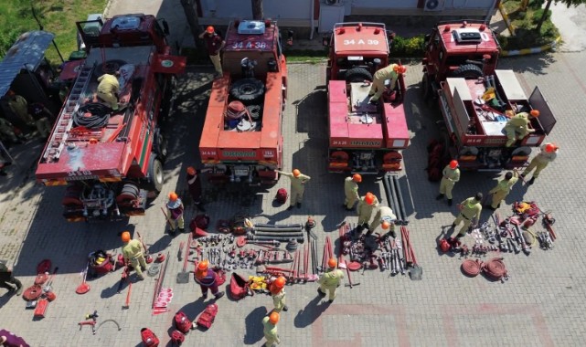 Ateş savaşçıları orman yangınlarına yönelik eğitim aldı