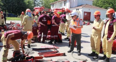Ateş savaşçıları orman yangınlarına yönelik eğitim aldı
